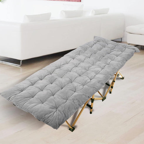 REDCAMP Extra Thick Folding Cot Pads for Sleeping, Soft Comfortable Velvet & Corduroy Camping Mattress Pad