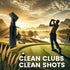 The Golfer's Workshop Deluxe Golf Club Brush Cleaner with Carabiner Clip and Water Bottle, 7.5 Inches