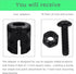LaWana Kayak Rail Adapter, Black Kayak Rail Mount Compatible with Hobie H-Rail and MightyMount Duo Rails, Kayak Fishing