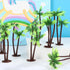 12pcs NUOBESTY Fake Palm Tree Small Coconut Tree Cake Topper Decoration DIY Plant Pots Bonsai Sand Table Aquarium