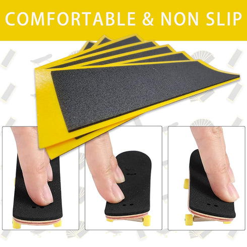 24Pcs 38mmX110mm Birllaid Fingerboard Foam Grip Tape, Fingerboard Grip Tape