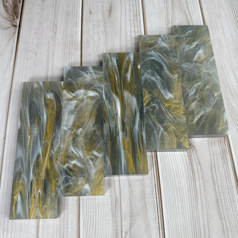 Pre-Cut Epoxy Resin Scales Blanks for Decorative Inlays in Guitar Bodies, Knife Handle, Gun Grips