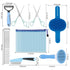 Pet Grooming Kit with Shedding Slicker Brush, Bath Massage for Rabbit, Puppy, Kitten, Includes Combs and Brushes