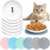6 Pcs Whisker Fatigue Cat Bowl with Silicone Anti-Slip Mat, Shallow Cat Food Dish for Feeding Kittens, 6 Inch