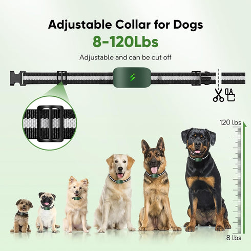 Dog Anti-bark Collar with 10 Levels Beep, 2680FT 4 Modes Electric Dog Training Collar with Remote for Large Medium Dogs