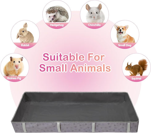 Chinchilla 24" 48") Funfurry Waterproof Guinea Pig Cage Liner,Washable Tarp Bottom Base,Cage Liners for Small