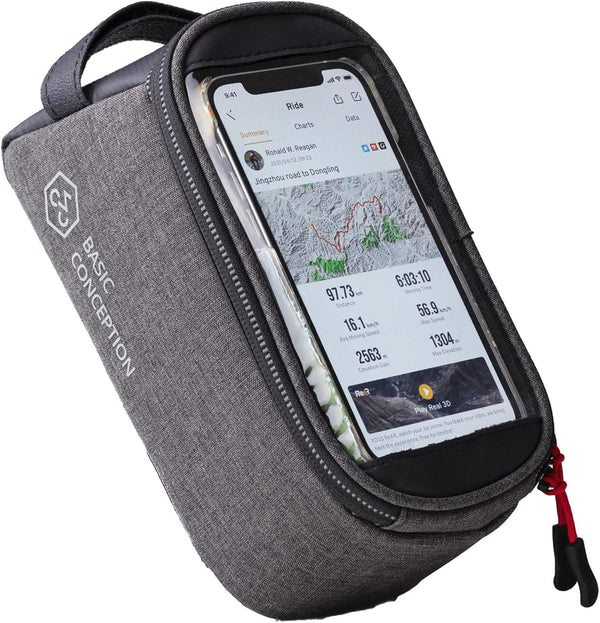 XOSS Bike Phone Front Frame Bag, Bicycle Phone Holder Bike Accessories for Phones