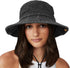 Unisex Cotton Boonie Hat, Packable Summer Outdoor Fishing Bucket Hat with String