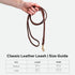 Scout Supply Classic Leather Dog Leash, Strong Heavy Duty Thick Full Grain Leather, Dark Brown, M: 4.5 ft x 1/2 in