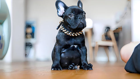 Spiked Dog Collar Leash Set, Leather Strap with Mushroom Rivet Spiky Studded Collars for Small to Large Dogs