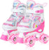 Nattork Girls Roller Skates for Kids, 4 Size Adjustable Rainbow Quad Skates