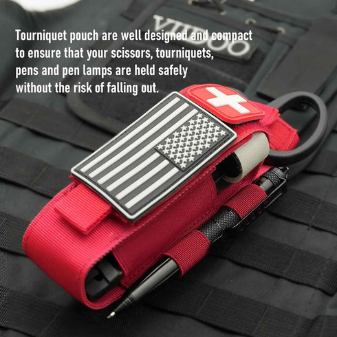 Upgrade Heavy Duty 1000D Laser Cut Molle Tourniquet Holder Pouch