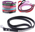 Scicalife PU Leather Dog Leash, Colorful Walking Leash with Sparkly Studded Rhinestone for Cats or Dogs (Black)