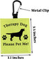 Therapy Dog Hang Tag, Alert Hanging Patches for Therapy Dog, Dog Alert Patches
