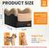 Mavora Max Portable Small Dog Seat for Car, Luxury Center Console Dog Car Seat Booster with Safety Tethers