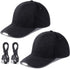 Syhood 2 Pieces LED Baseball Caps with Light - Flashlight Hats for Men, Hands-Free, Battery Powered for Fishing Jogging