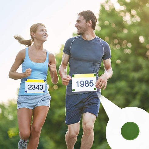 Voiluk 28pcs Running Bib Clips,Race bib Clips, Race Number Buckle Fixing System,Race bib Holder for Marathon, Track
