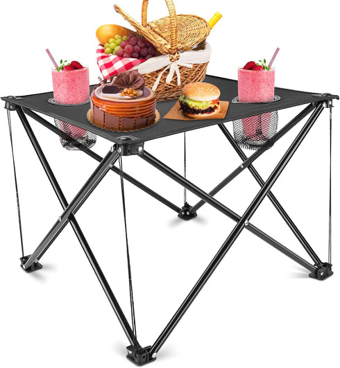 iMounTEK Folding Camping Table with Storage Bag Portable Picnic Table Lightweight Travel