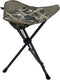 Black Sierra Folding Hunting Stool w/Shoulder Strap Supports 225 lbs, Lightweight Collapsible