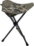 Black Sierra Folding Hunting Stool w/Shoulder Strap Supports 225 lbs, Lightweight Collapsible