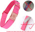 Elegant Little Tail Pink Dog Collar and Leash, Durable Adjustable Leather Collar for Small Dogs