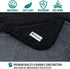 PetAmi Waterproof Dog Blanket, Leakproof XL Pet Blanket for Large Dogs, Reversible Washable Soft Plush, 60x80 Black Gray