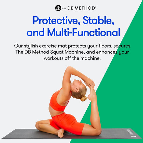 The DB Method Machine Yoga Mat, Non Slip Indoor Mat for Home Gym Exercise Equipment