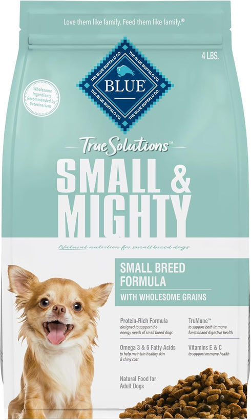 Blue Buffalo True Solutions Small & Mighty Small Breed Adult Dry Dog Food, Chicken, 4-lb. Bag