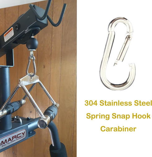 Olivia & Oliver Stainless Steel Carabiner, Heavy Duty Spring Snap Hook Clip for Fitness, Boating, Camping, Hiking