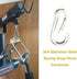 Olivia & Oliver Stainless Steel Carabiner, Heavy Duty Spring Snap Hook Clip for Fitness, Boating, Camping, Hiking