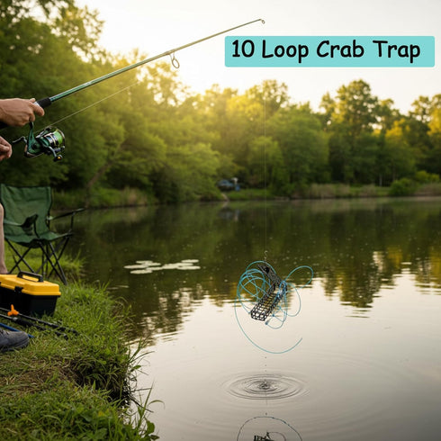 10 6 Inch Therwen Loop Crab Snare Trap Length Catching Dungeness Crab Snare Trap with Reserve Loops for Fishing Poles