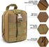 Gogoku First Aid Pouch - 1000D Nylon Tactical Molle Tear Away Medical Pouch for Outdoor Activities Camping Hiking