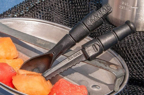 Ka-Bar Tactical Spork (Spoon Fork Knife) Tool 9909 Black, 1 Pack