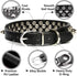 Soft PU Leather Spiked Dog Collar with Mushrooms, Adjustable Studded Puppy Collars (L, Pink)