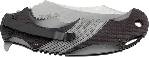 USA Xtreme MX-A801GY Spring Assist Folding Knife, Two-Tone Half-Serrated Blade, Black and Grey Handle, 4.75-Inch Closed by M:Tech