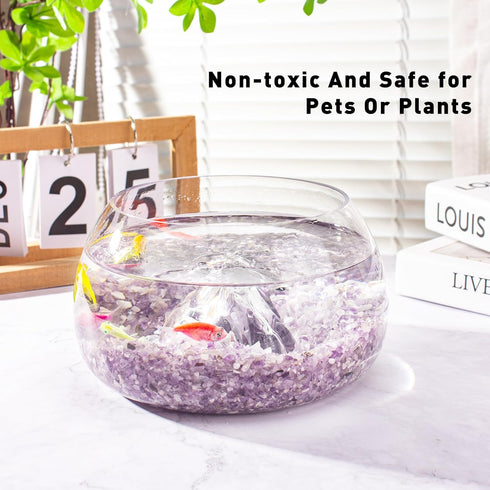 EZEELAI 0.5 Lb/230g 3-5mm, Amethyst Crystal Chips Bulk Tumbled Crushed Stones Natural Crushed Crystal Quartz Healing