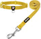 Azuza Nylon Fall Dog Collar and Leash Set, Strong Basic Style Leash with Easy Collar Hook, Ginger Yellow, XS