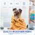 4 Pcs Microfiber Dog Bath Towels - Absorbent Pet Towels for Medium Dogs, Cats (Blue, Yellow, Pink, Apple Green)