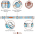 Lionet Paws Boy Dog Collar with Bowtie - Comfortable Adjustable Cute Blue Plaid Collar for Male Dogs, Small (Neck 10-16