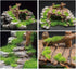 Fish Tank Decoration Moss Rockery Stone, Wood Ruins Landscaping for Turtle Tank