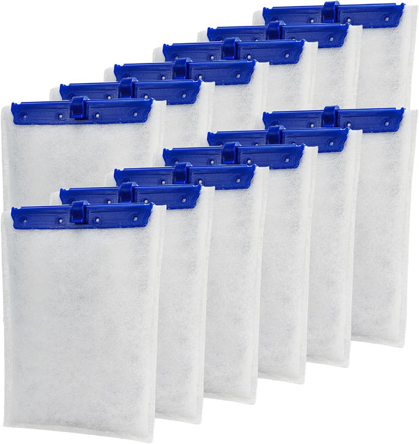 12-Pack Large Replacement Filter Cartridges for Tetra Whisper Bio-Bag Filters, Compatible with Large Aquariums