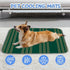 imiBBWQu Summer 27" 22" Cooling Dog Bed Green Stripes Pet Cooling Mat Replacement Cover Washable Forever Cool Pad Cool