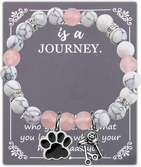 SEIRAA Dog Groomer Gift Bead Bracelet - Always Remember to Be Who You Are Dog Grooming Jewelry for Pets