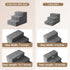 EHEYCIGA Dog Stairs for Small Dogs, 3-Step Extra Wide Indoor Ramp for Couch and Chair, Non-Slip
