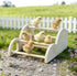 Chicken Perch with Swing & Mirror, Waterproof PVC Roosting Stand for Hens Activity Gym for Chick Toys & Bantams