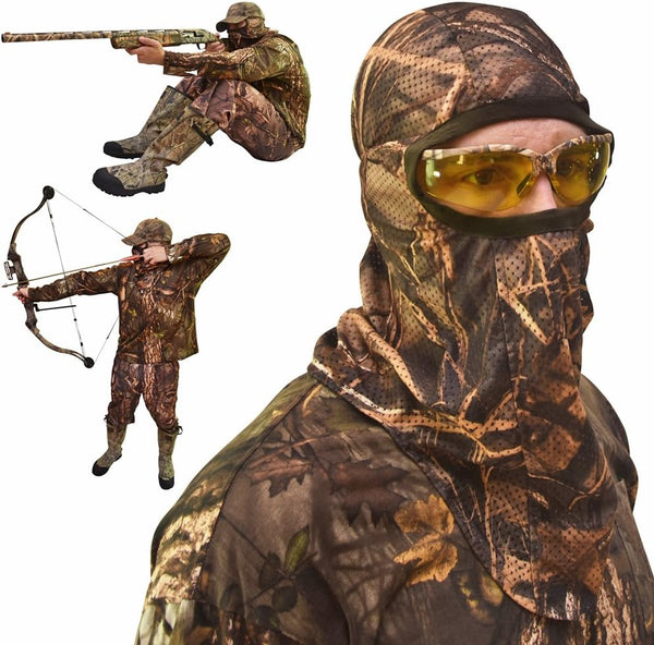 Lightweight Camo Face Mask for Hunting, Turkey Hunting Gear for Men, Camouflage Face Masks