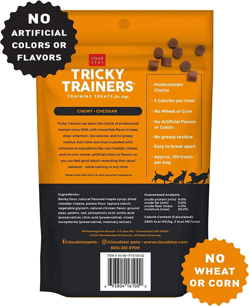Cloud Star Tricky Trainers Grain-Free Variety Pack – Four Flavors: Peanut Butter, Liver, Cheese, Salmon (5oz Each, 20oz