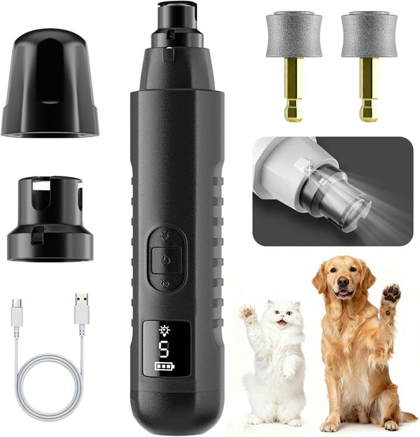 2026 New Silent Groom Pro Pet Nail Grinder, 5-Speed Dog Nail Grinder