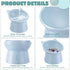 Zhehao 2 Pieces Plastic Raised Bowl Set, Tilted 15 Degrees Elevated Cat Food and Water Bowls for Cats and Small Dogs