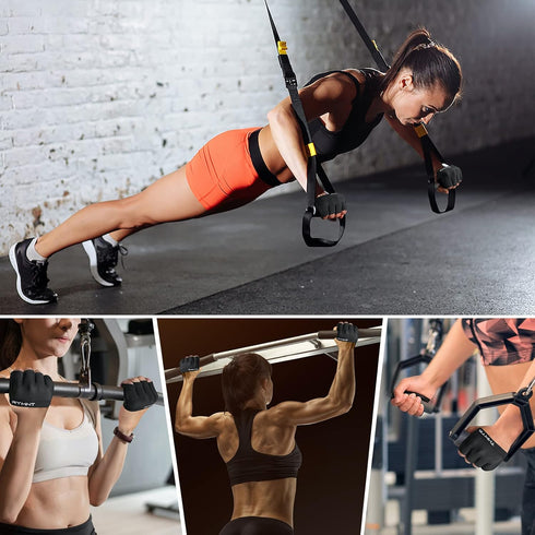 Minimal Workout Gloves,Short Micro Weight Lifting Gloves Grip Pads with Full Palm Protection & Extra Grip for Men Women